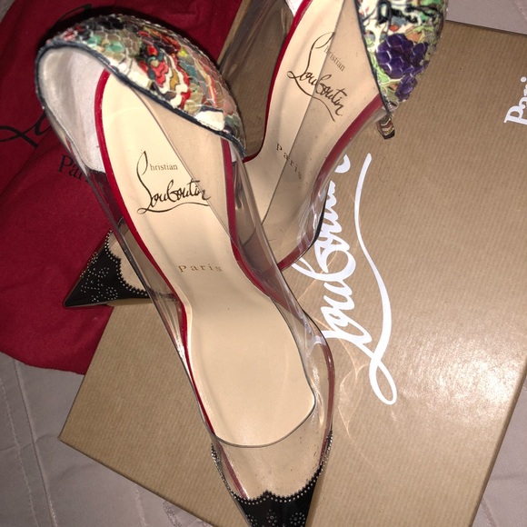 Christian Louboutin Djalouzi PVC Python Shoe - Picture 2 of 5